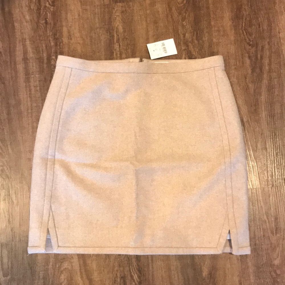 J. Crew wool beige skirt